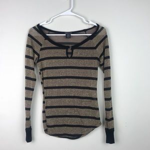 Sparkly Black and Gold Long Sleeve